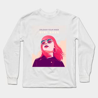 Unleash Your Inner Girl Boss Female Empowerment Long Sleeve T-Shirt